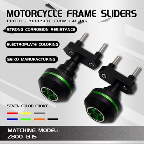 Motorcycle CNC Crash Pad Frame Slider Protection Guard For Z800 Z800 2013 2014 2015 13 14 15