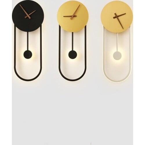 Led The clock shape Wall Lamp Living Room Sconce Light Bedroom Bedside Dining Hotel Bar Aisle Lighting Bra