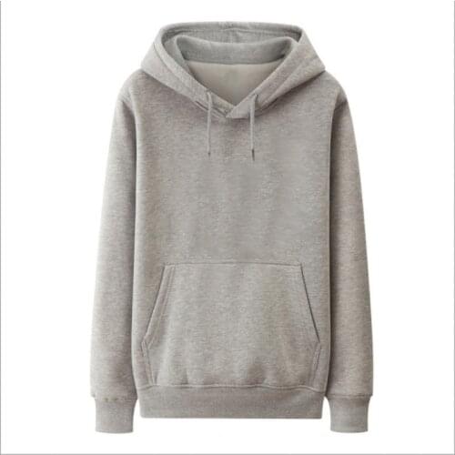 New Womens Pure Color Lengthened Casual Cotton Hooded Sweater