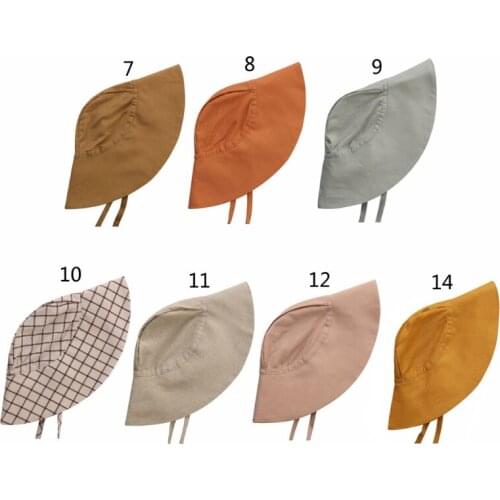 W3JF 2021 New Summer Baby Bucket Hat UV Protection Children Panama Outdoor Beach Boys Girls Sun Hat Infant Fisherman