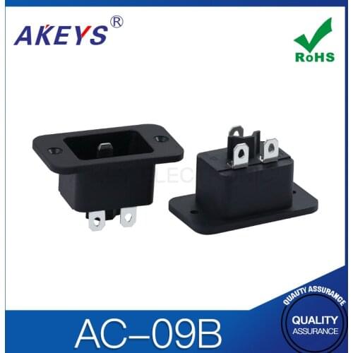 3PCS AC-09B SS-3A 3pins 10A250V AC power socket switch with ears