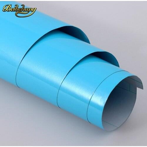 Beibehang 60X500cm Glossy DIY Self adhesive Wall paper Furniture Renovation Wall Stickers Kitchen Cabinet Waterproof Wallpaper