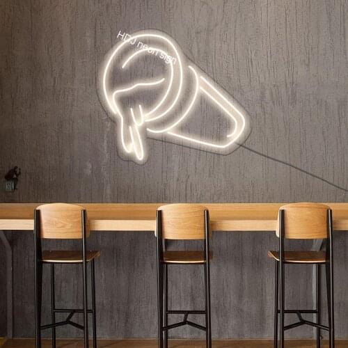 Ice Cream Custom LED Neon Sign Cup Logo INS Wall Decor For Room Bar Drink Shop Store Cafe Restaurant Party Decorative Light
