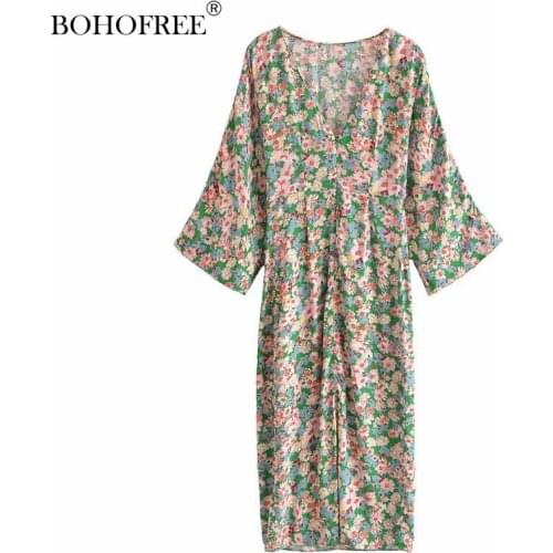 Drop shipping Loose Womens Clothing Oversized Short-sleeved Printed Fresh Dress Woman Plus Size Dress Vestido