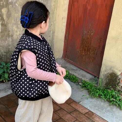 Vest Outerwear O-neck Collar Single Breasted Solid Regular Cotton New Fashion Simple Cute Cool Spring Autumn Children Unisex