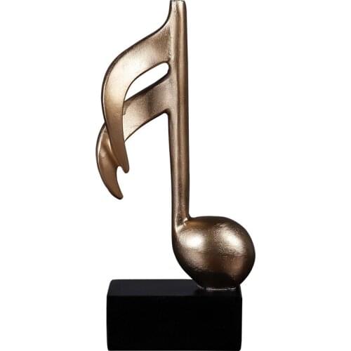 Golden Musical Note Model Decoration Light Luxury Living Room Wine Cabinet Decoration Coffee Shop Window Props Decoration