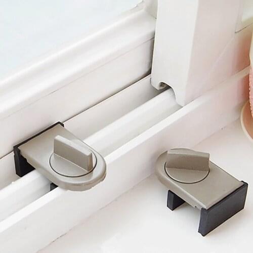 1PCS Door Window Lock Sliding limiter child Baby Security Protector home Anti-theft Tool Alloy Gate cabinet Accessories Device