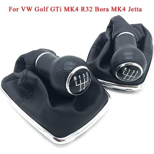 12mm/23mm 5/6 Speed Car Gear Shift Knob Gaiter Boot Cover Case Collar For Volkswagen VW Golf 4 MK4 GTI R32 Jetta Bora 1999-2005