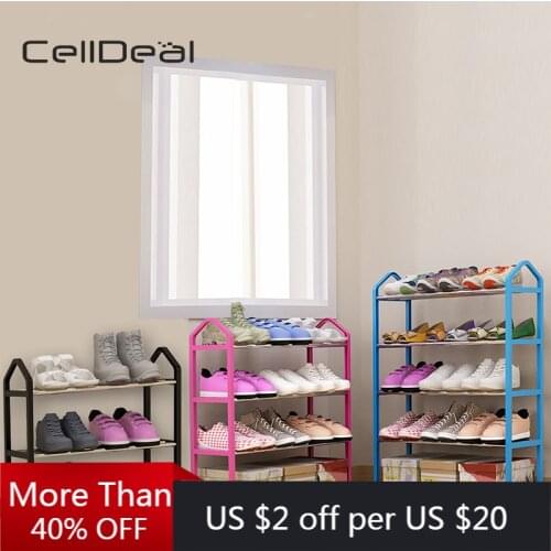 3/4/5 Tiers Modern Shoe Rack Shoe Hanger Solid Room Organizer Multi-layer Shoes Shelf Multi-functional Bedroom Storage Household