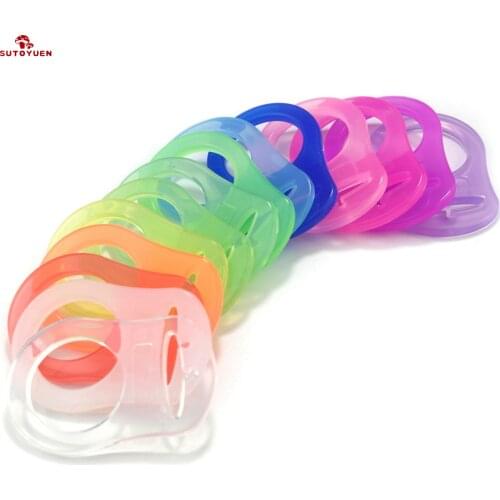 30Pcs BPA Free Silicone Baby Pacifier Adapter Rings Dummy Mam Pacifier Holder Clip Adapter Chain Pacifier Holder for NUK Napkin