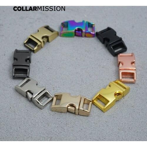 50pcs/lot Side release buckle kirsite DIY dog collars accessory durable security retailing 10mm webbing sewing 8 kinds