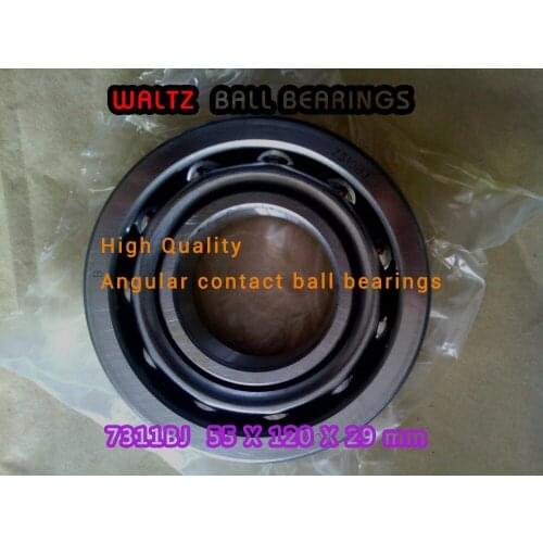 55mm Angular Contact Ball Bearings 7311BJ 55x120x29 mm P6 7311 Steel Cage 40 Contact Angle For Paired Mounting Made in China