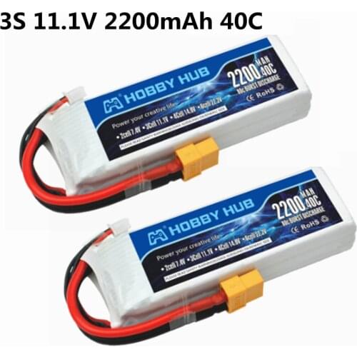 2PCS/lot Lipo Battery 3S 11.1v 2200mAh 40C LiPo Battery 803496 XT60/T/JST Plug For RC Car Airplane Helicopter 11.1v Rechargeable