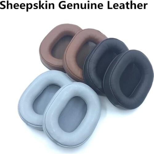 Sheepskin Genuine Leather Memory Foam Ear Pads Cushions for Audio-Technica MSR7 M50X M40X for Sony MDR-7506 MDR-V6 Headphones 5