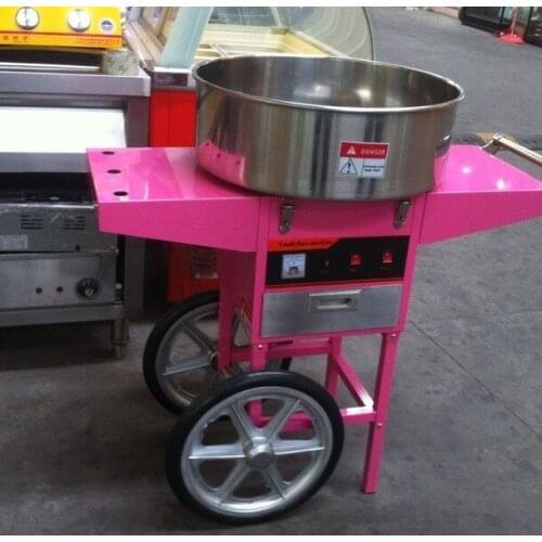 Free shipping with CE Commercial use Cotton candy machine with cart Candy Floss machine
