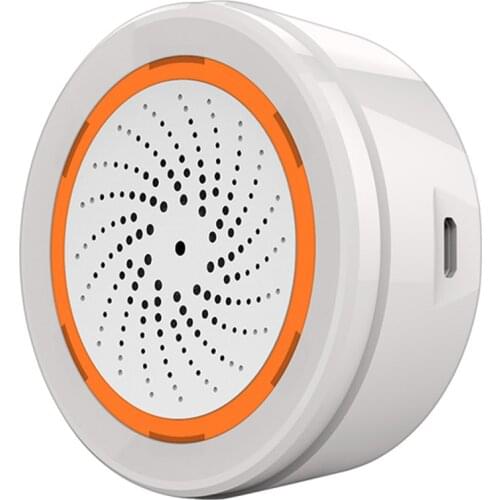 3 in 1 Wireless 90dB Siren Alarm Sensor with Strobe Light, Temperature Humidity Monitor, Remote App Controlled for Home Security