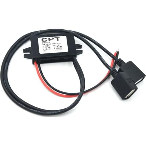 DC-DC Converter 12V to 5V 3A Step Down Power Supply Module with 2 Micro USB Converter High Quality