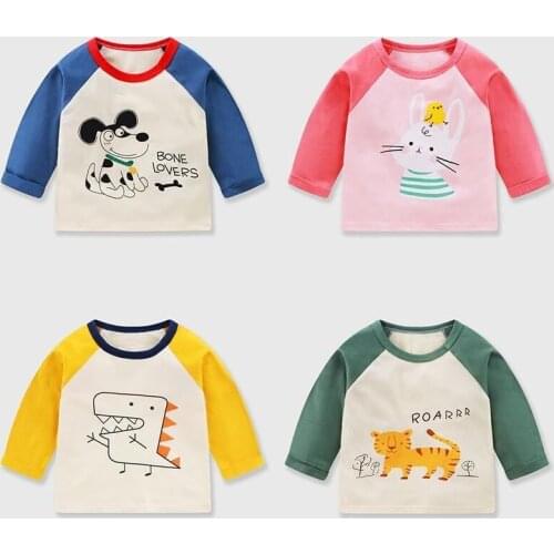 Autumn Clothes For Toddler Girls Baby Boys Cartoon T-shirt Infant Long Sleeve T Shirts Childrens Bottoming Shirt Kids Costumes