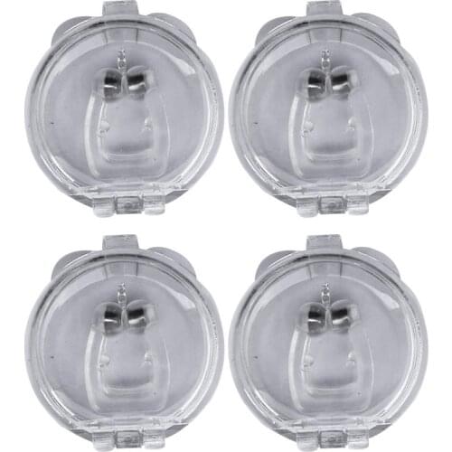 Dropshipping 4pcs Silicone Anti Snore Magnet Nose Clip Snoring Stopper with Storage Box Sleeping Aids