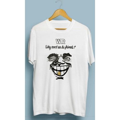 Vintage War Funk Band Why Can't We Be Friend T-Shirt Size S M L XL 2XL Cotton Tee Shirt Breathable Tops