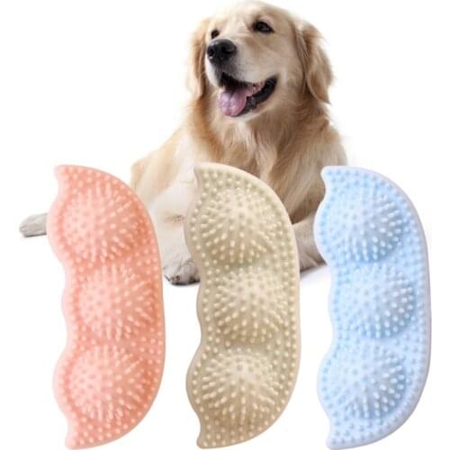 Pet Dog Cleaning Teeth Toys Pea Shaped Molar Stick Training Bite Resistant Chew Molar Puzzle Toy For Small Puppy Dogs Suplies