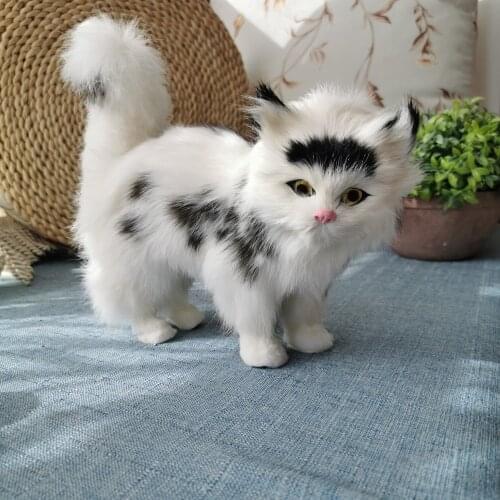 Simulation cat doll plush toy home creative decoration pet cat model to send friends gifts