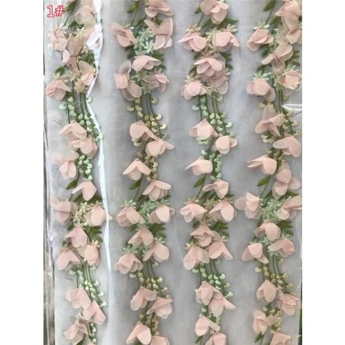 Exquisite and lovely 3D applique tulle embroidery, suitable for ladies and childrens cute skirt fabric 5y