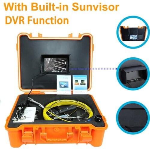20M Cable 23MM Camera Head Underwater Channel Pipeline Drain Sewer Inspection Endoscope Camera Equipment With 12Pcs Led Lights
