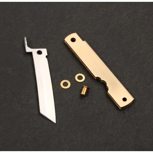 Pocket Knife DIY Kits 3 layer forged stainless steel razor folding knife outdoor utility EDC hand tools knife