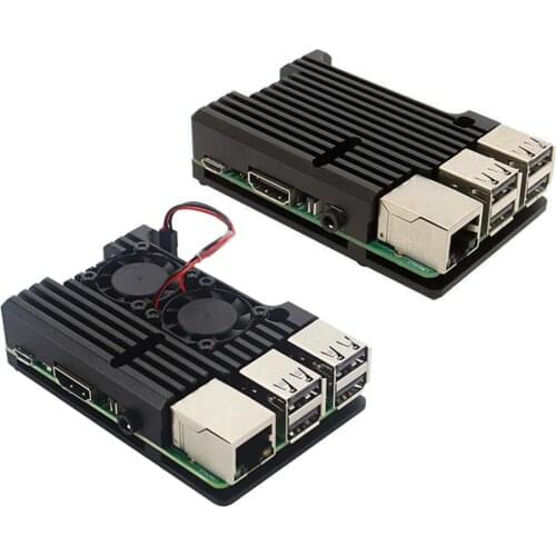 Raspberry Pi 3 Aluminum Metal Case Alloy Passive Cooling Box Shell Enclosure With Power Supply Adapter For Pi3 Model B 3B