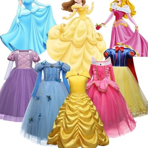 Halloween Costume Little Girl Princess Dress Up Party Clothing Birthday Ball Gown Bridesmaid Dress Children Girls Cosplay Dress