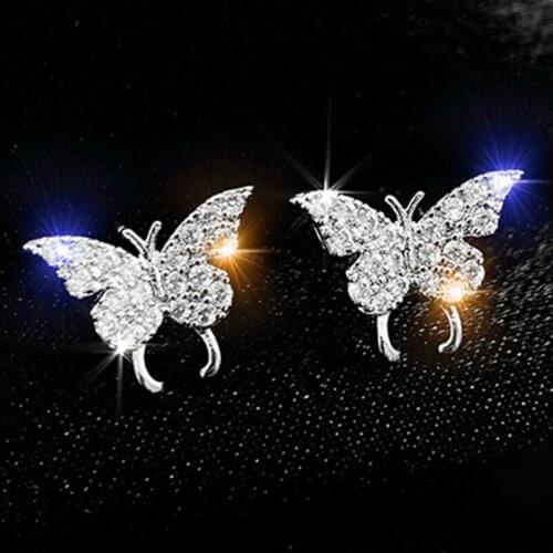 Kpop Mini Minimalist Butterfly Fairy Shiny Exquisite Aesthetic Ear Bone Clip No Piercings Earrings For Women Girl Jewelry