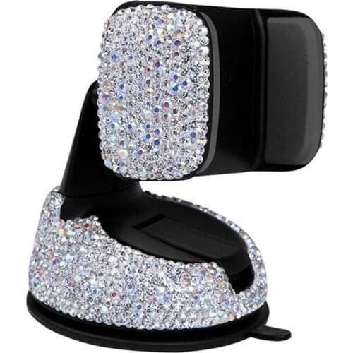 Multifunctional fashion car navigation bracket car mobile phone holder Diamond Inlay Two In One Creative Mobile Phone Support
