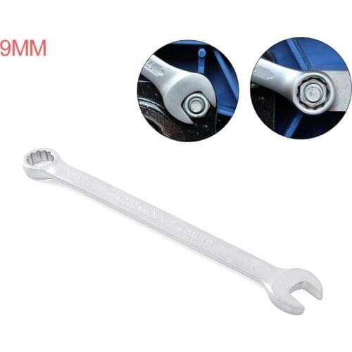 Ratchet Wrench 9MM Dual Heads Dual Use Wrench Combination Spanner Open End and Plum End Spanner for Repairing