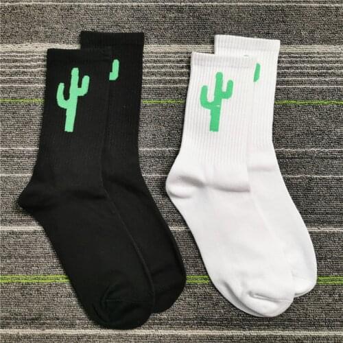 2Pairs Cactus Cactuses Cacti Happy Women Ankle Short Socks Casual High Quality Sox Novelty Harajuku Greenery Funny Green Plant