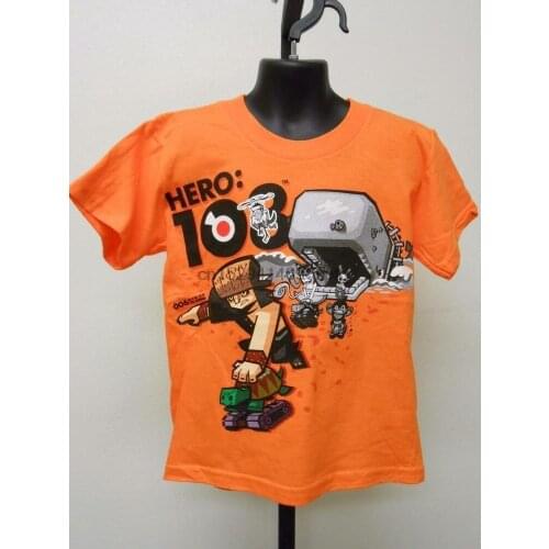 NEW HERO 108 BRIGHT ORANGE YOUTH SIZE 45 T-SHIRT 70ZY