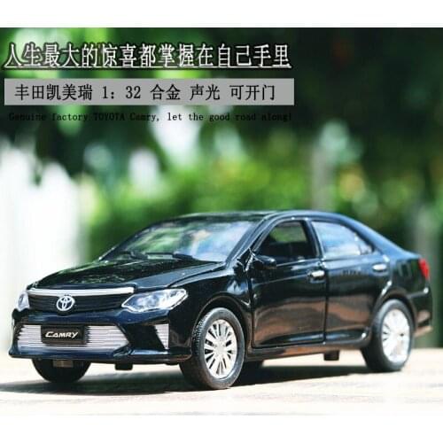 New 1:32 Toy Car Toyota Camry Metal Alloy Diecast Car Model Miniature Scale Model Sound and Light Model Car Toys For Children