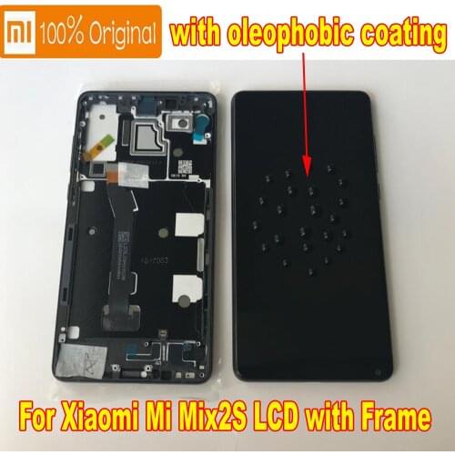 Original New LCD Display 10 Touch Screen Digitizer Assembly Sensor with Frame For Xiaomi Mix 2S mix2S Mi Mix 2S Phone Pantalla