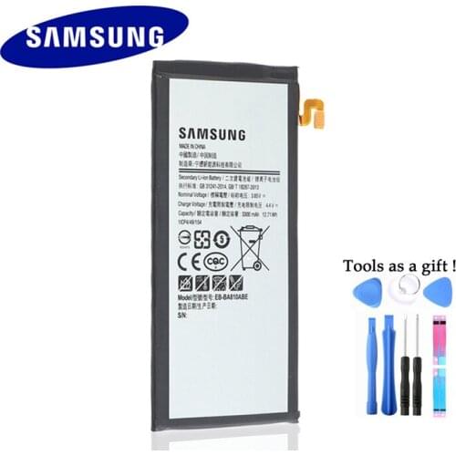 Samsung Original EB-BA810ABE Battery For Samsung Galaxy A8 2016 SM-A810F A810F A810 Genuine Replacement Phone Battery 3300mAh