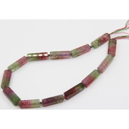 New!Beautiful Color Dragon Veins Agates Faceted Cylinder Beads,High Quality Agates Tube Nugget Pendants Necklace Jewelry Making