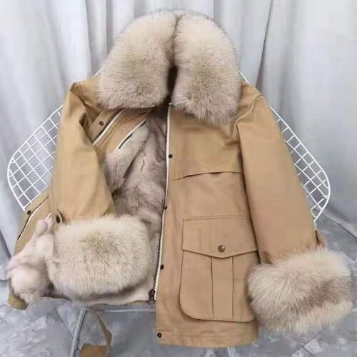 Real Fur Parka Detachable Short Coat 2020 Winter Warm Jacket Fox Fur Liner Natural Fox Fur Collar Thick Snow Outerwear