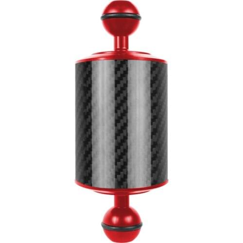 60mm 5 inch Carbon Fiber Float Buoyancy Dual Ball Floating Arm Diving Camera Diving Tray for Gopro/Smartphones