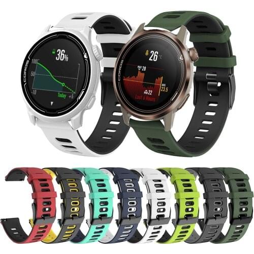 Double Color Strap For COROS PACE 2 Sport Watchband Accessories Bracelet 20mm 22mm Band For Coros APEX Pro Apex 42mm 46mm Correa