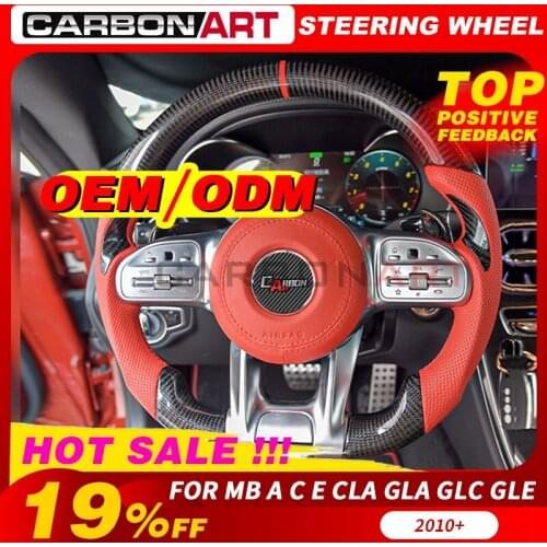 For ben-z A C E CLA GLA GLC GLE Carbon Fiber Steering Wheel For x253 w205 Carbon Fiber racing steering wheel for A180 C200 2010