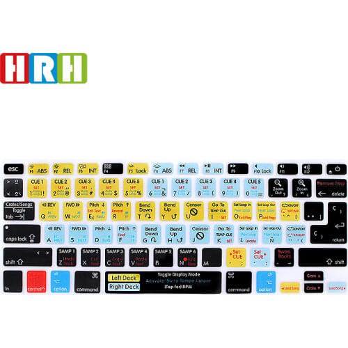 HRH Serato Scratch LIVE Spanish Hotkey Shortcuts Silicone Keyboard Cover Protector Skin For Mac Air Pro Retina 13"15"17" EU/US