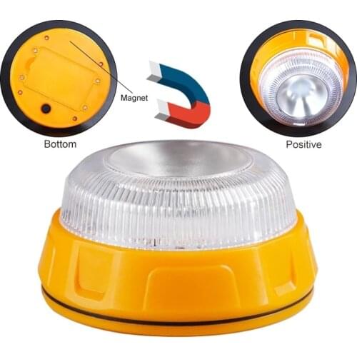 LED Emergency Strobe Beacon Help Flash Light Magnetic Roadside Traffic Safety Warning Light Sign Car Repairing Outdoor Camping