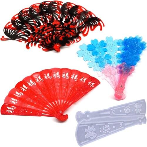 Fan Bookmark Silicone Mold Crystal Epoxy Resin Mold DIY Craft Dried Flower Jewelry Making Silicone Epoxy Mold Bookmark Molds