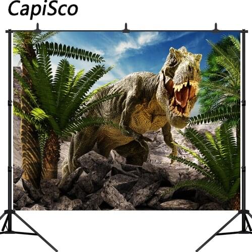 Capisco Vinyl photography background Jurassic 3D dinosaur park backdrop photo studio children birthday party photocall