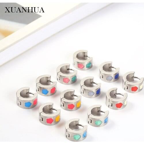 XUANHUA Stainless Steel Jewelry For Woman Korean Earrings Summer Accessories Earings Fashion Jewelry Accessories