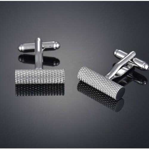 Laser metal long strip Cufflinks French long sleeve shirt sleeve nail shirt accessories Cufflinks Cuff Links For Men
